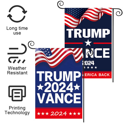 Trump Vance 2024 Flag Take American Back Donald for President USA Presidential Election Flags Indoor Outdoor Decoration Banner