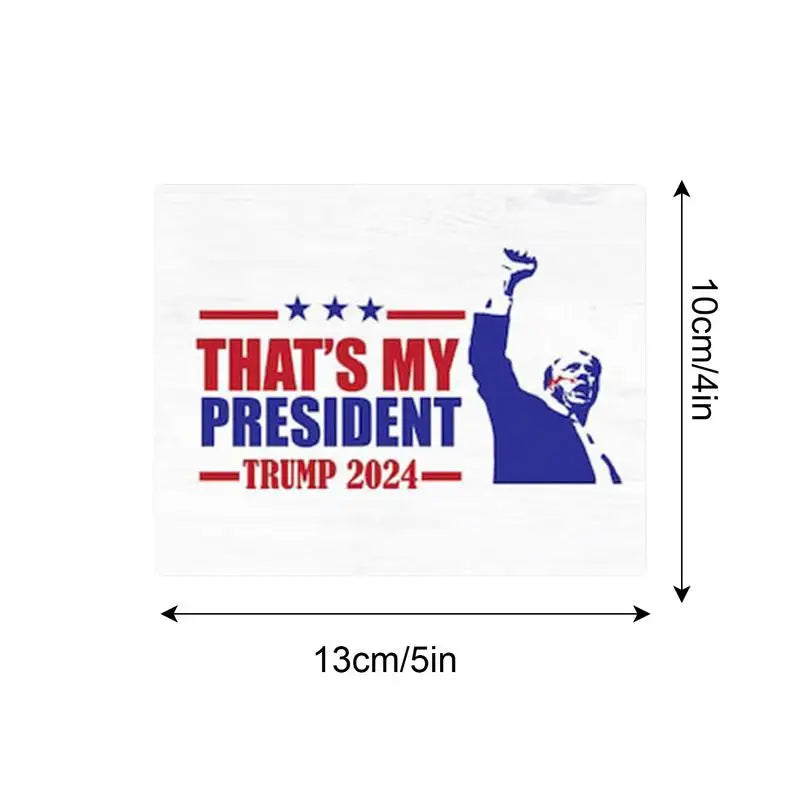 Donald Trump Car Sticker 2024 Shooting Fight Stickers 5X4Inch Vehicles Window Decals 2024 USA Presidential Election Stickers